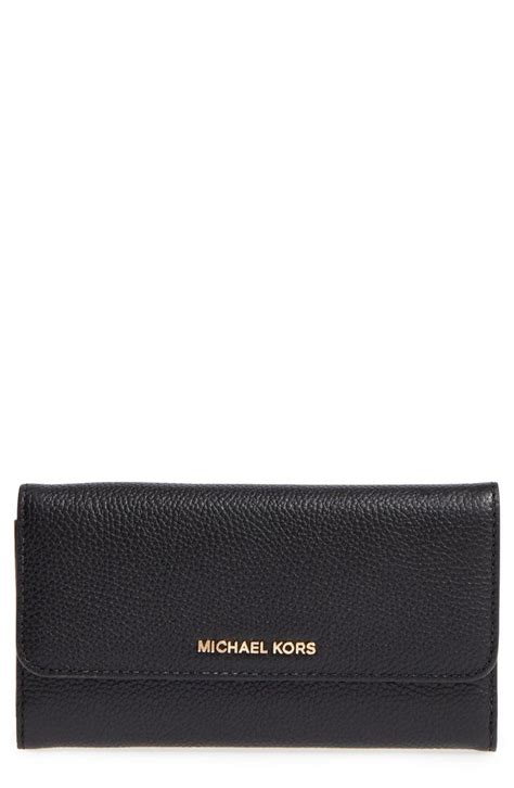 michael kors mercer tri fold leather wallet